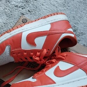 Nike Bright Orange and White Shoes